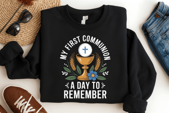 Catholic First Communion PNG for T-Shirt Designs