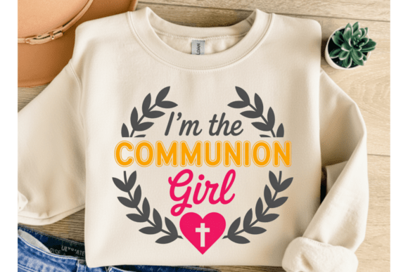 Communion Girl PNG: A Stylish Graphic Design Asset for T-Shirt Designs