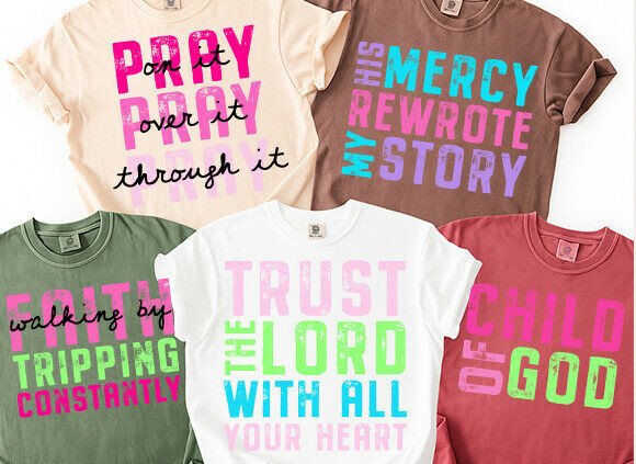 Faith God Quotes SVG PNG Bundle for T-Shirt Designs