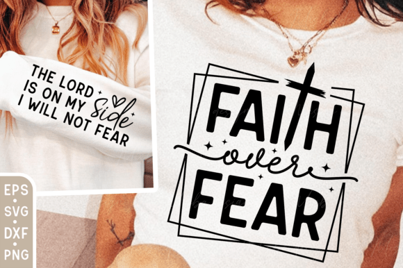 Faith over Fear Shirt with Sleeve Design