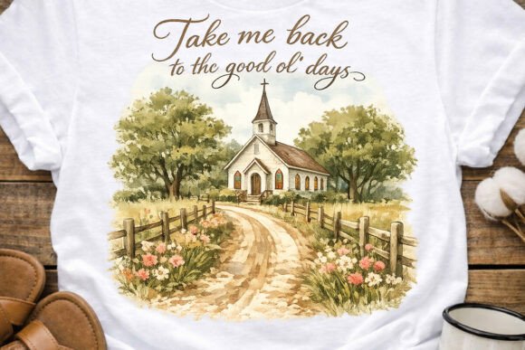 Good Ol Days Faith Girl PNG for T-Shirt Designs