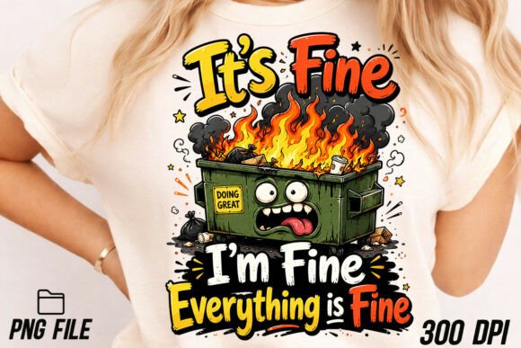 It’s Fine I’m Fine Everything is Fine T-Shirt Designs