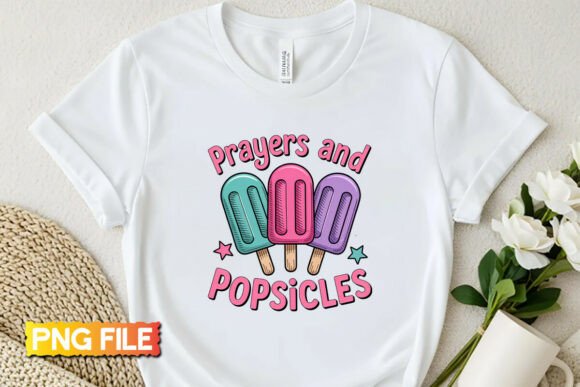 Prayers and Popsicles Cute PNG for T-Shirt Designs