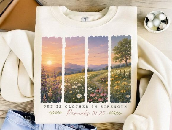 Proverbs 31 25 PNG for T-Shirt Designs