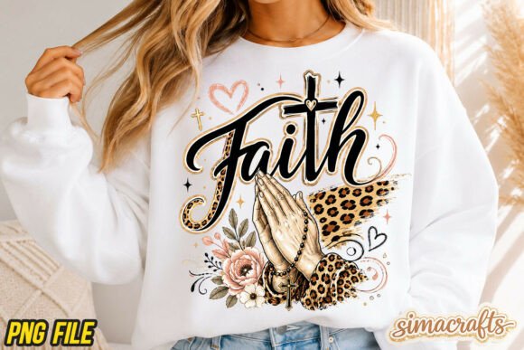 Religious Faith Praying Hands PNG for T-Shirt Designs