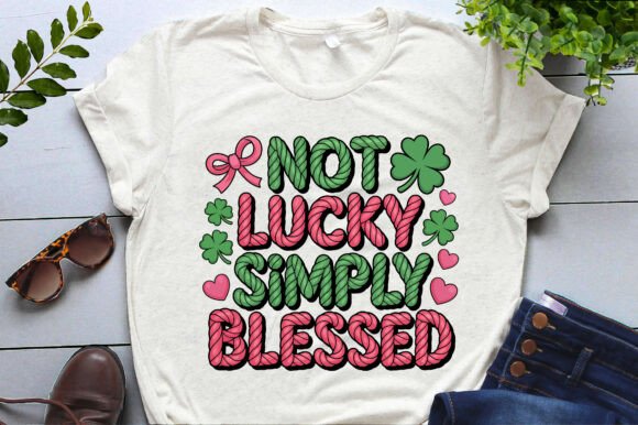 St Patrick’s Day Faux Yarn Coquette PNG — T-Shirt Designs