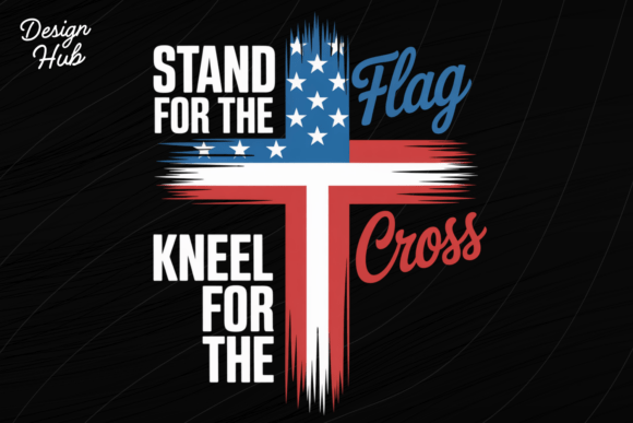 Stand for Flag Cross PNG T-Shirt Design