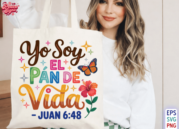 Yo Soy El Pan De Vida Bible Verse PNG for T-Shirt Designs
